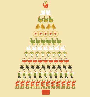 12 days of Christmas illustration