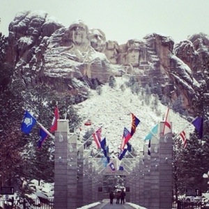 Wordless Wednesday: Mount Rushmore in the Snow